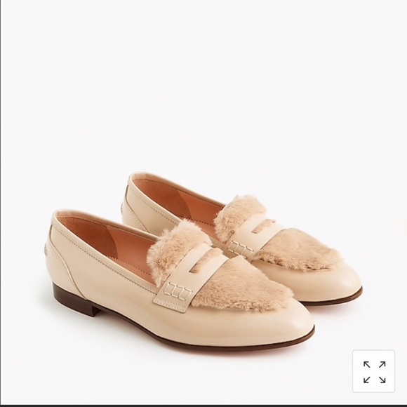 J. Crew Shoes - JCrew Academy Penny Loafer faux-fur Almond